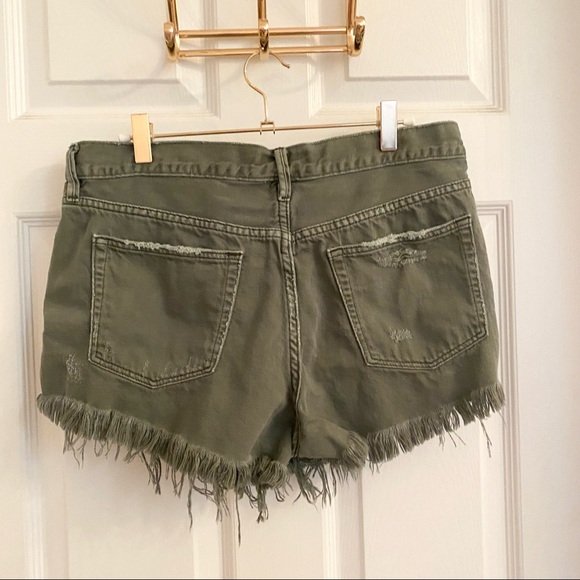 We the free army green denim shorts - Picture 7 of 7